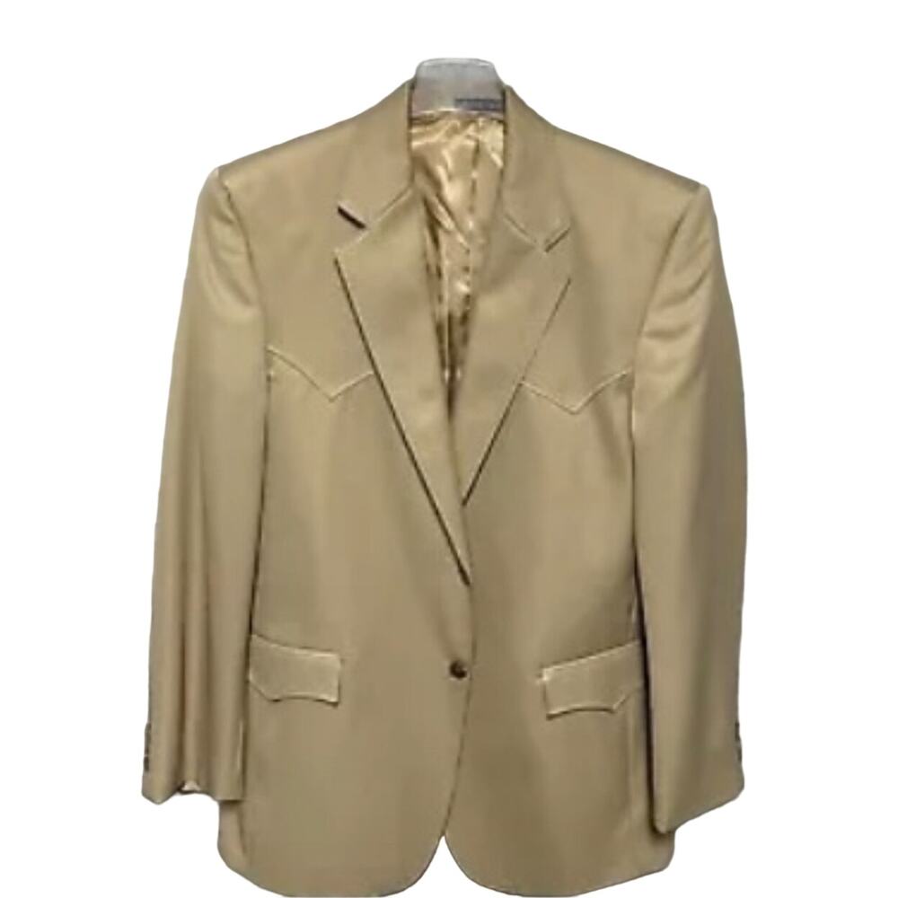 Circle S Luxury Blazer Men Size Beige Western Cowboy Rodeo Sport Coat Jacket